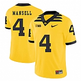 Iowa Hawkeyes 4 Peyton Mansell Yellow College Football Jersey Dzhi,baseball caps,new era cap wholesale,wholesale hats